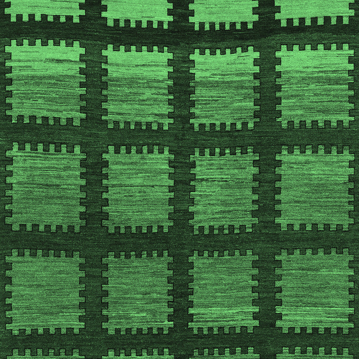 Machine Washable Abstract Emerald Green Modern Area Rugs, wshabs1698emgrn