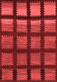 Abstract Red Modern Rug, abs1698red