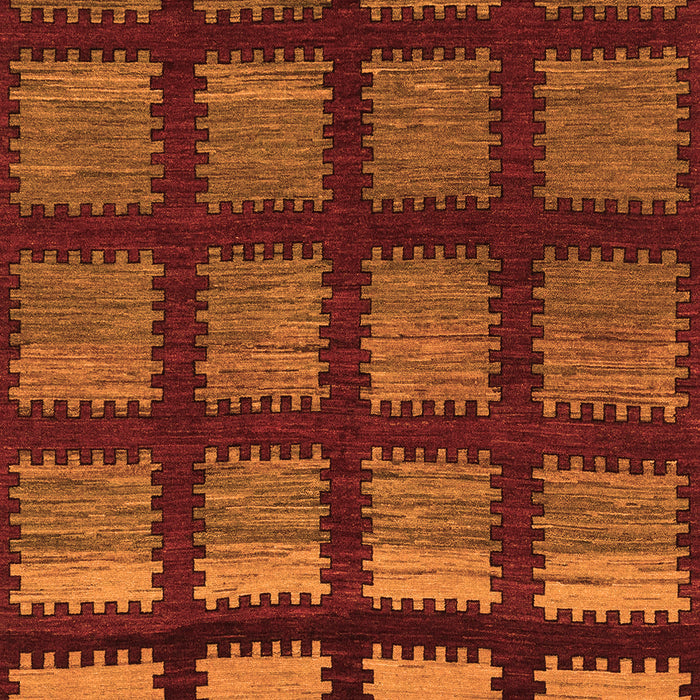 Machine Washable Abstract Orange Modern Area Rugs, wshabs1698org