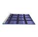 Sideview of Machine Washable Abstract Blue Modern Rug, wshabs1698blu