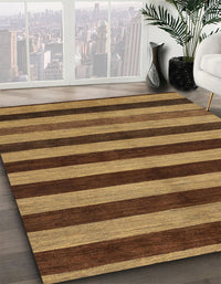 Abstract Red Brown Modern Rug, abs1699