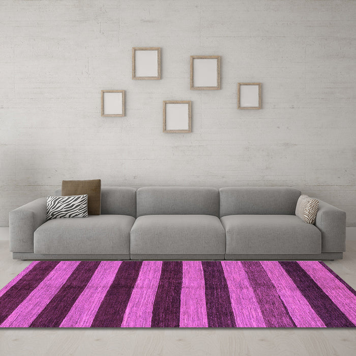 Machine Washable Abstract Purple Modern Area Rugs in a Living Room, wshabs1699pur
