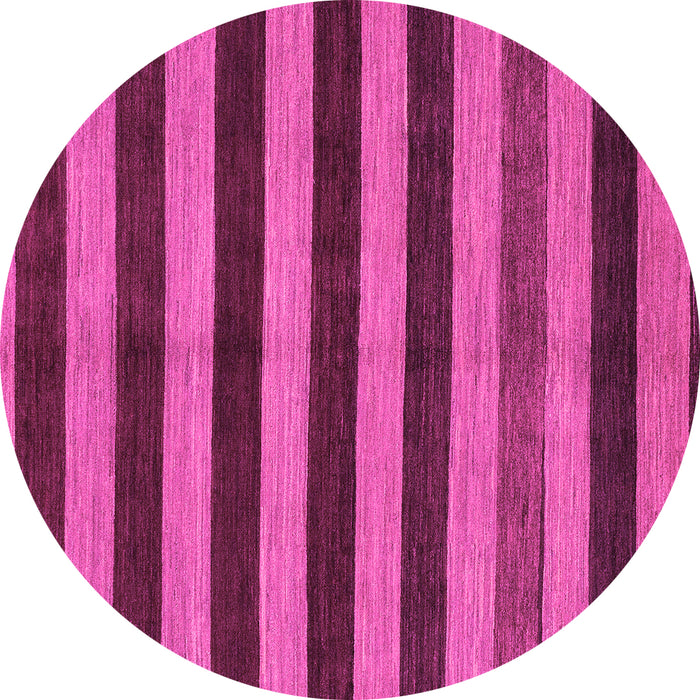 Round Abstract Pink Modern Rug, abs1699pnk