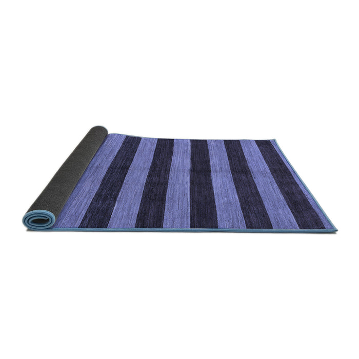 Sideview of Abstract Blue Modern Rug, abs1699blu
