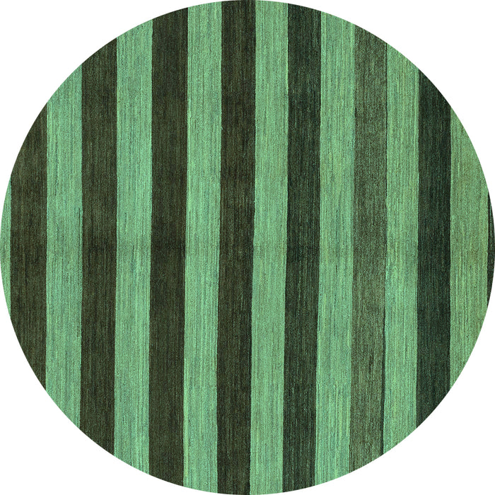 Round Abstract Turquoise Modern Rug, abs1699turq