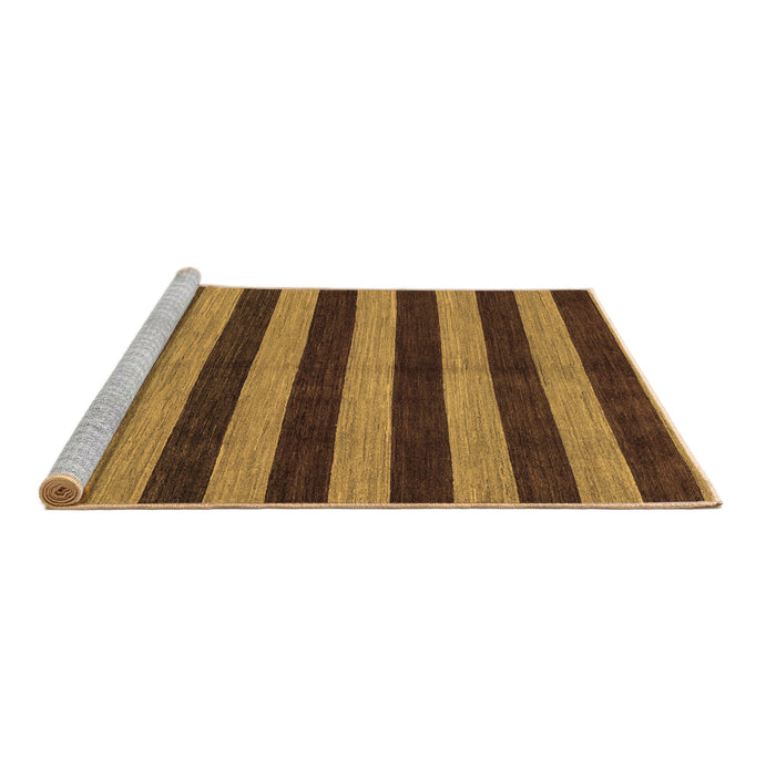 Sideview of Machine Washable Abstract Brown Modern Rug, wshabs1699brn