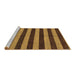 Sideview of Machine Washable Abstract Brown Modern Rug, wshabs1699brn