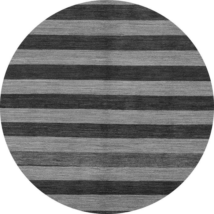 Round Machine Washable Abstract Gray Modern Rug, wshabs1699gry