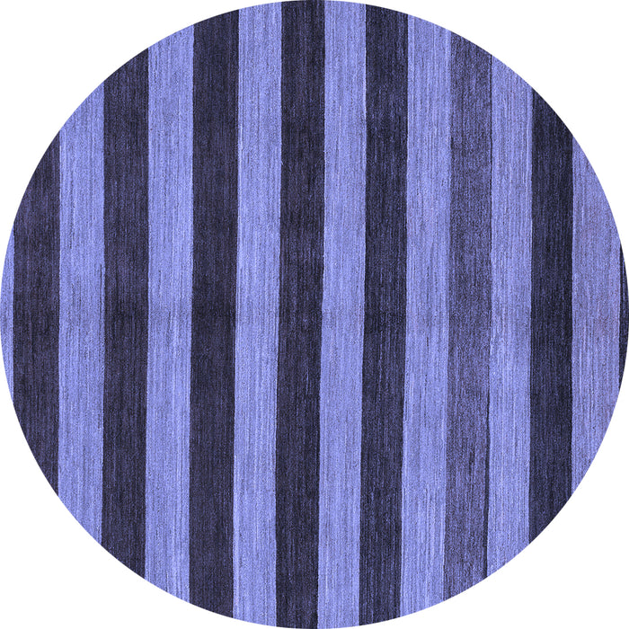 Round Abstract Blue Modern Rug, abs1699blu