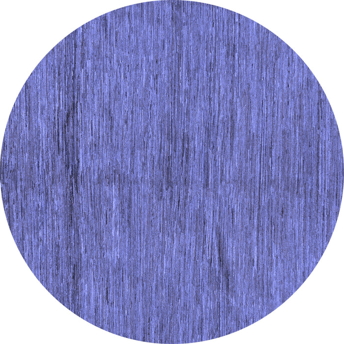 Round Abstract Blue Modern Rug, abs169blu