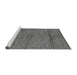 Sideview of Machine Washable Abstract Gray Modern Rug, wshabs169gry