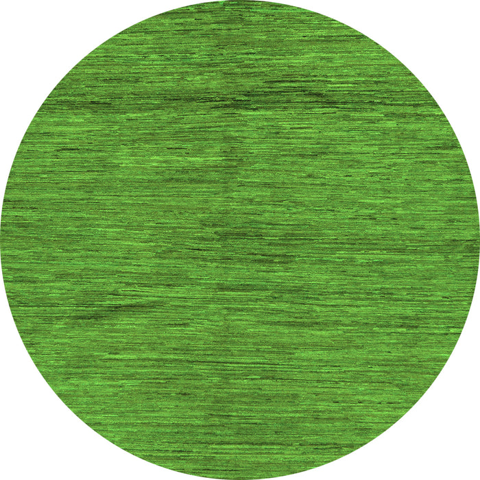 Round Abstract Green Modern Rug, abs169grn