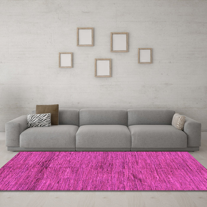 Machine Washable Abstract Pink Modern Rug in a Living Room, wshabs169pnk