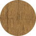 Round Abstract Brown Modern Rug, abs169brn