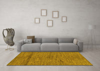 Machine Washable Abstract Yellow Modern Rug, wshabs169yw