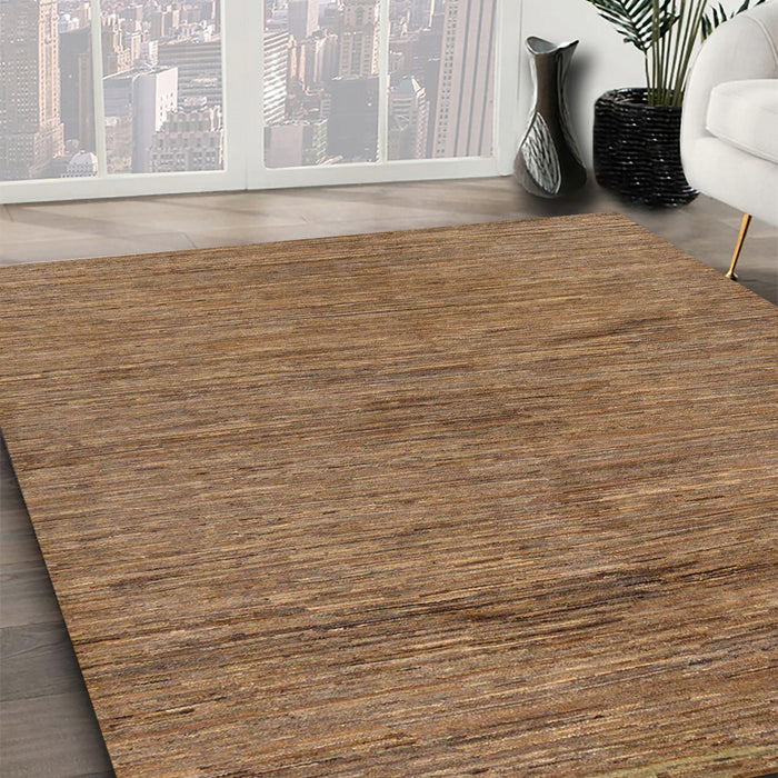 Abstract Light Brown Modern Rug in Family Room, abs169