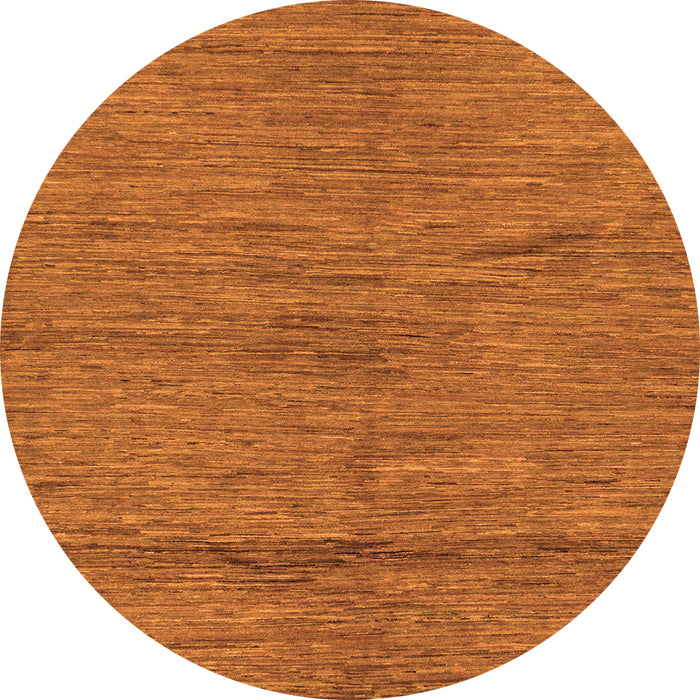 Round Machine Washable Abstract Orange Modern Area Rugs, wshabs169org