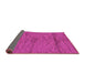 Sideview of Abstract Pink Modern Rug, abs169pnk