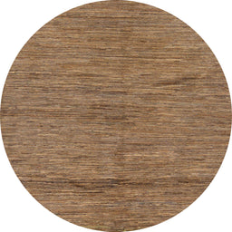 Round Abstract Light Brown Modern Rug, abs169