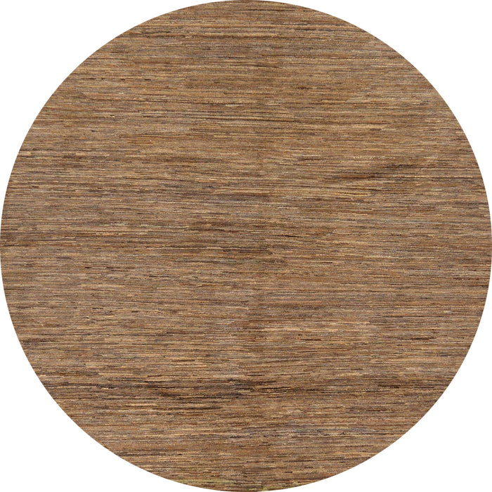 Round Abstract Light Brown Modern Rug, abs169