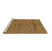 Sideview of Machine Washable Abstract Brown Modern Rug, wshabs169brn