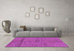 Machine Washable Abstract Purple Modern Area Rugs in a Living Room, wshabs169pur