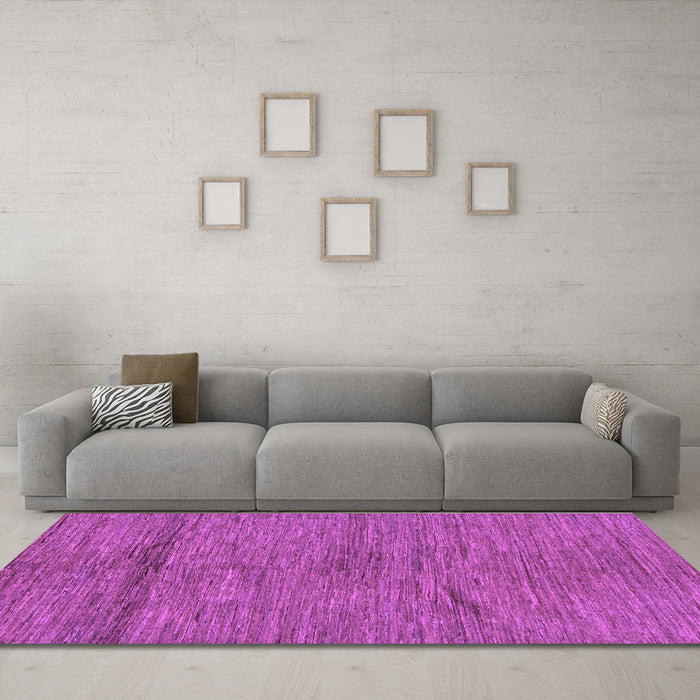 Machine Washable Abstract Purple Modern Area Rugs in a Living Room, wshabs169pur