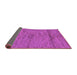 Sideview of Abstract Purple Modern Rug, abs169pur