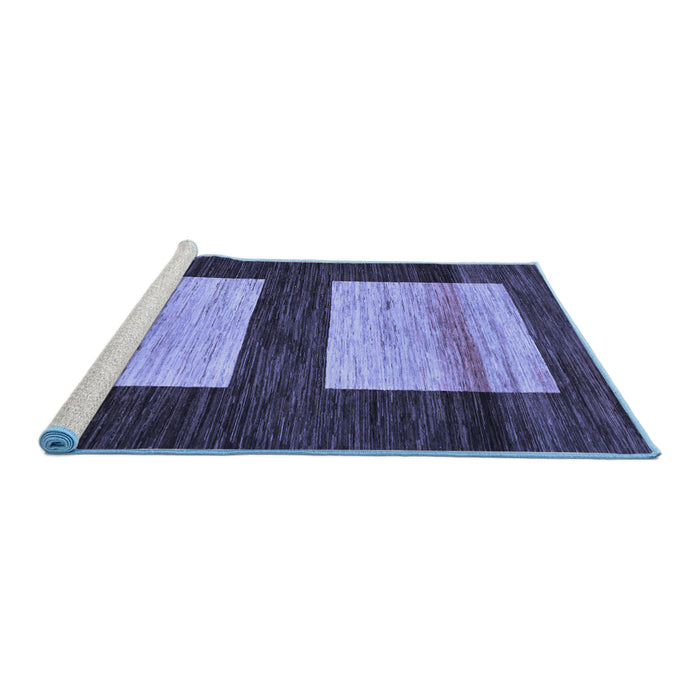Sideview of Machine Washable Oriental Blue Modern Rug, wshabs16blu