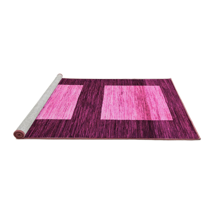 Sideview of Machine Washable Oriental Pink Modern Rug, wshabs16pnk