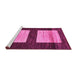 Sideview of Machine Washable Oriental Pink Modern Rug, wshabs16pnk