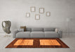 Machine Washable Oriental Orange Modern Area Rugs in a Living Room, wshabs16org