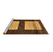 Sideview of Machine Washable Oriental Brown Modern Rug, wshabs16brn