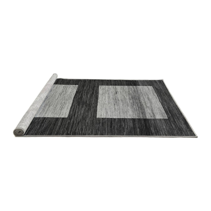 Sideview of Machine Washable Oriental Gray Modern Rug, wshabs16gry