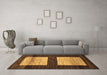 Machine Washable Oriental Brown Modern Rug in a Living Room,, wshabs16brn