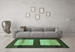 Machine Washable Oriental Turquoise Modern Area Rugs in a Living Room,, wshabs16turq