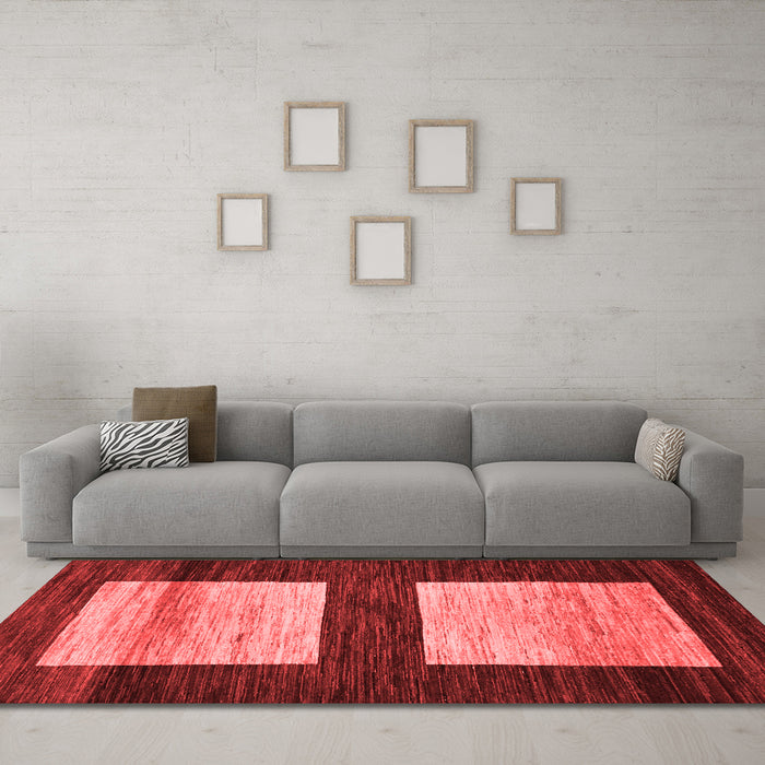 Modern Red Washable Rugs
