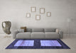 Machine Washable Oriental Blue Modern Rug in a Living Room, wshabs16blu