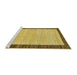 Sideview of Machine Washable Abstract Yellow Rug, wshabs17