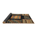 Sideview of Abstract Bronze Brown Modern Rug, abs170