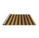 Sideview of Machine Washable Abstract Bakers Brown Rug, wshabs1700