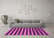 Machine Washable Abstract Purple Modern Area Rugs in a Living Room, wshabs1700pur