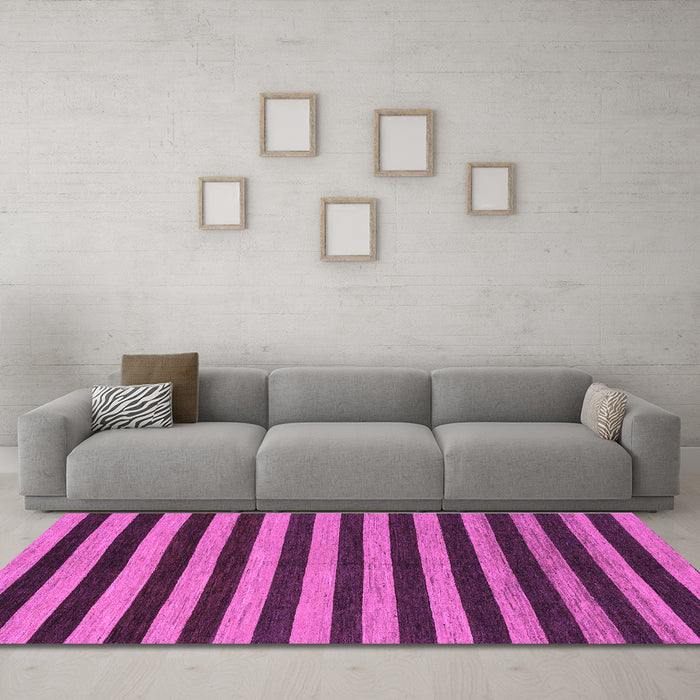 Machine Washable Abstract Purple Modern Area Rugs in a Living Room, wshabs1700pur
