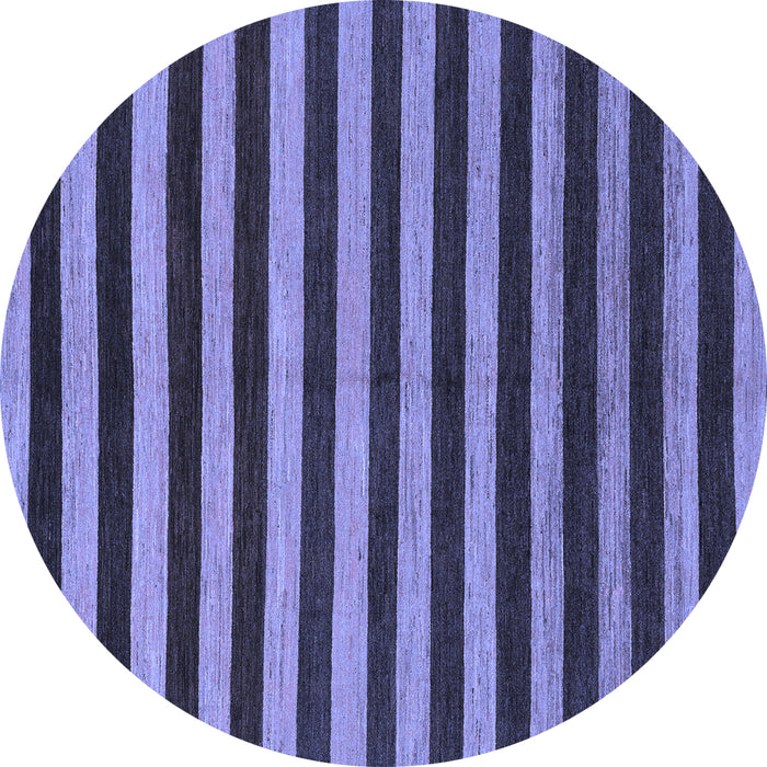 Round Machine Washable Abstract Blue Modern Rug, wshabs1700blu