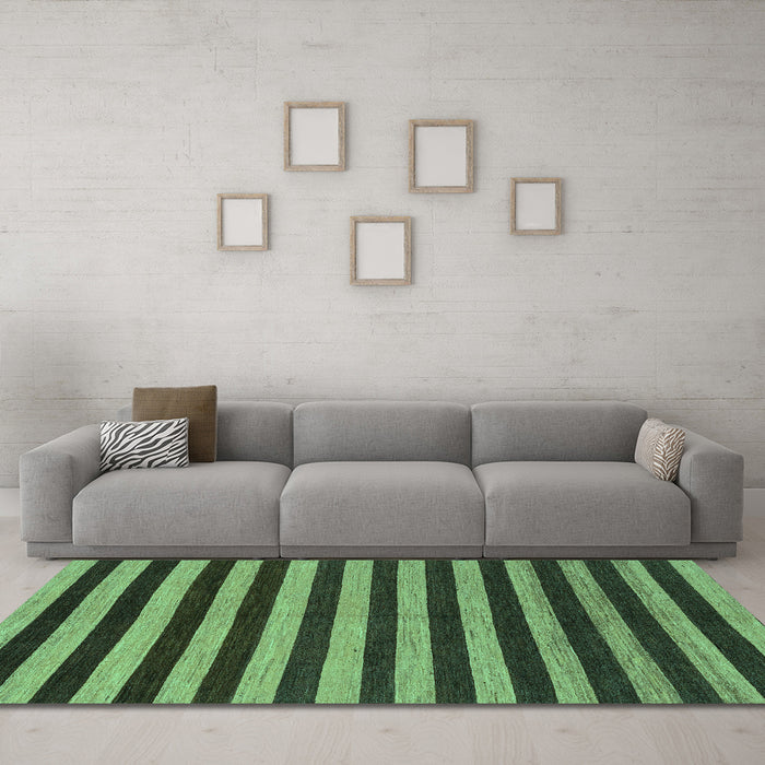 Machine Washable Abstract Turquoise Modern Area Rugs in a Living Room,, wshabs1700turq