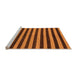 Sideview of Machine Washable Abstract Orange Modern Area Rugs, wshabs1700org