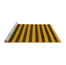 Sideview of Machine Washable Abstract Yellow Modern Rug, wshabs1700yw