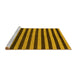 Sideview of Machine Washable Abstract Yellow Modern Rug, wshabs1700yw