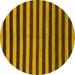 Round Abstract Yellow Modern Rug, abs1700yw