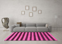 Machine Washable Abstract Pink Modern Rug, wshabs1700pnk